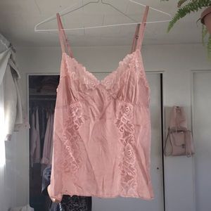 Blush pink silk top